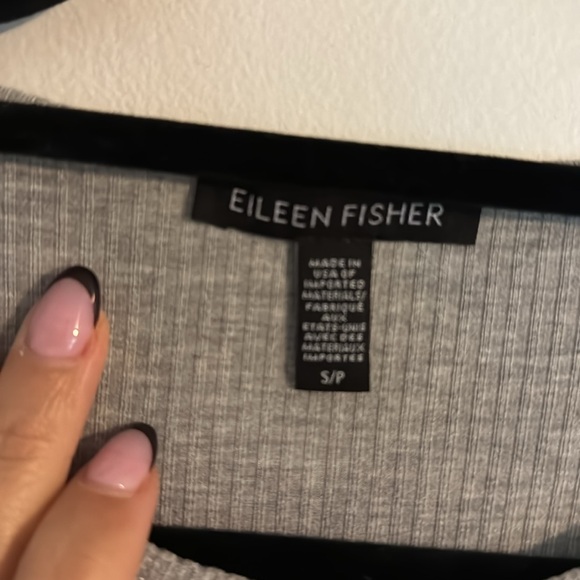 Eileen Fisher midi length grey ribbed dress - Picture 2 of 2